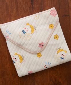 Soft Cotton Hooded Blanket - Cream with Hello Duck - HBL1