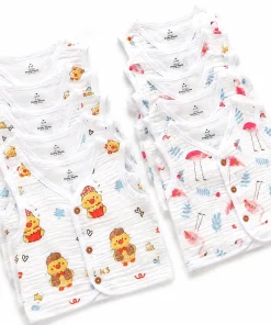 Assorted Baby Premium Crinkled Jhabla - Pack of 12 - JH1