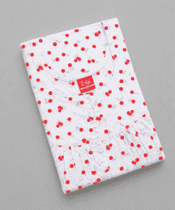 Maternity Feeding Front Open Nighty - Grey with Red Floral - MFN