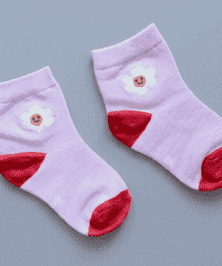 Knitted Soft Socks - Pink and Red - SKS