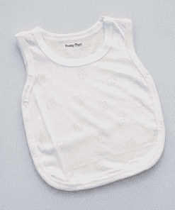 Side Button Jhabla Sleeveless - Set Of 2 - Light Cream Cherry and White with Flower - JH1 - Image 4