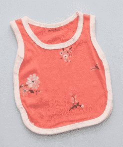 Side Button Jhabla Sleeveless - Set Of 2 - Dark Pink Flower and White Pink Flower - JH1 - Image 3