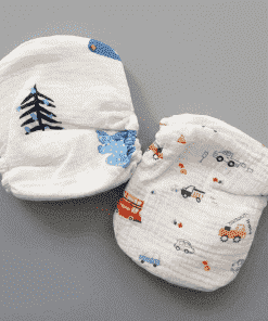 Alternative view of Crinkled Muslin Cloth Diaper Pack of 2 - Off White Brown Bear + Vehicles - CDP1