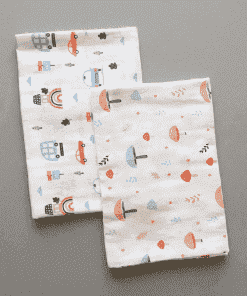 Muslin Mother Bath Towel - Combo Pack of 2 - Mushroom + Car - MBT1