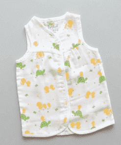 Alternative view of Muslin Cotton Frock - Pack of 2 - Yellow Duck + Purple Bird - DFK