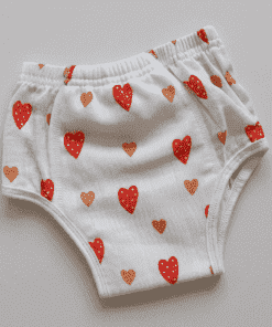 Full Padded underwear - Organic Cotton - Red Heart - PU1