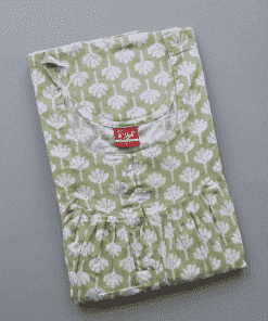 Maternity Feeding Front Open Nighty - Green - MFN