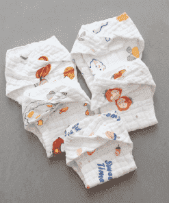 Assorted Crinkled Muslin Nappy - Pack of 5 - NP1