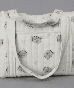 Organic Muslin Diaper Bag for Mothers for Travel - Green Tiger - DB1