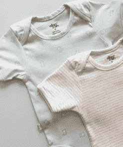 Romper/Onesie - Combo Pack of 2 - Grey Stripe +Blue Teddy - AZBS - Image 2