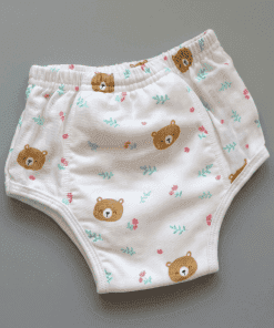 Full Padded underwear - Organic Cotton - Teddy head and Leaf - PU1
