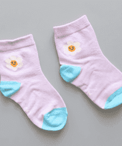 Knitted Soft Socks - Purple and Blue - SKS