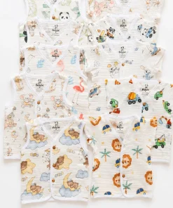Assorted Jhabla Combos - Pack of 10 - Premium Crinkled Muslin Half Sleeve and Sleeveless - CM1