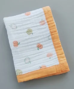 Six Layer Muslin Blanket - Orange with  Pumpkin -  BL1