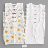 Assorted Prints Jhabla Combos - Pack of 10 - White + Muslin - CM1