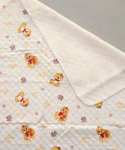 Alternative view of Hooded Blanket - White with Yellow and Red Snake - BL1