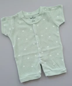 Romper - Green with Foot Print - RMP1