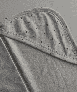 Hooded Blanket - 60x80cm - Grey with Black Boat - HBL1 - Image 3