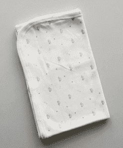 Hooded Blanket - 60x80cm - Off White with Turtle -  HBL1
