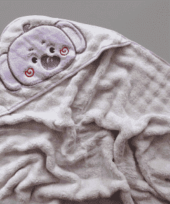 Alternative view of Micro Fiber Hooded Blanket - 90x85cm - Light Purple with Koala - HBL