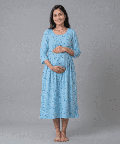 Alternative view of Short Feeding Kurty - Blue - MCFK