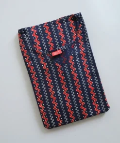 Maternity Feeding A-line Kurthy - Dark Blue Zigzag Print - MFK