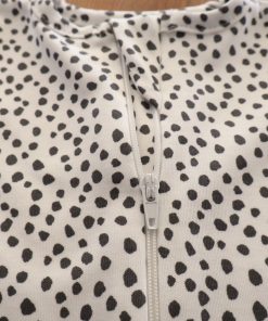 Alternative view of Sleeping Suit - White Black Print - SS1