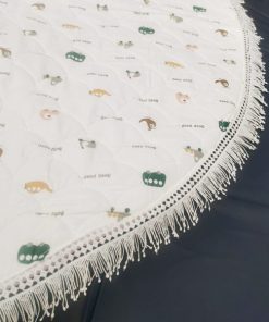 Cotton Baby Play Round Mat - Color Vehicle with Green - PM1