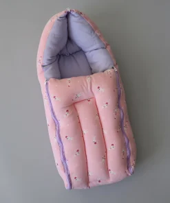 Soft Cotton Kangaroo Wrapper - Pink with Dancing Rabbit - KW1