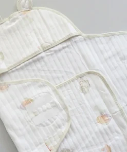 Alternative view of Swaddle Cum Sleeping Bag - Green Boarder with Elephant and Balloon - SBG