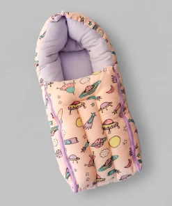 Soft Cotton Kangaroo Wrapper - Light Peach with Space - KW1