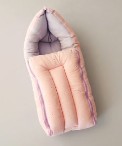 Soft Cotton Kangaroo Wrapper - Pink with White Floral - KW1