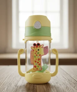 Sipper/Water Bottle - Yellow with Green - WB1