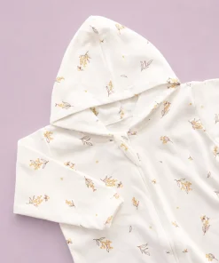 Alternative view of Hooded Sleeping Suit - Yellow Floral - SS1