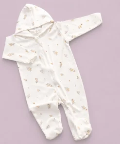 Hooded Sleeping Suit - Yellow Floral - SS1