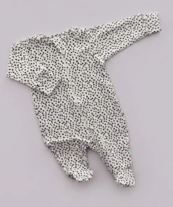 Sleeping Suit - White Black Print - SS1
