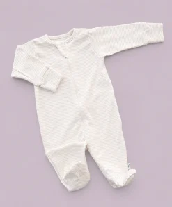 Sleeping Suit - Light Beige Stripe - SS1
