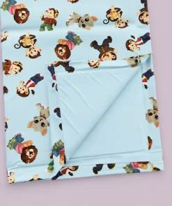 Alternative view of Play Mat/ Bath Mat - 90x65cm - Pastel Mint with Monkey Man and Animals - BM2