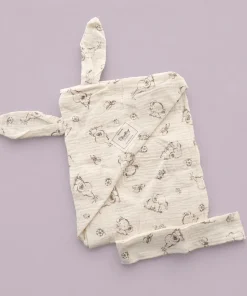 Crinkled Muslin Hooded Blanket (90x90 cm) - Baby Elephant - BL1
