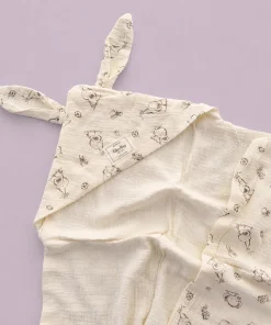 Alternative view of Crinkled Muslin Hooded Blanket (90x90 cm) - Baby Elephant - BL1