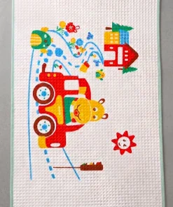 Bath Mat Bubble Sheet - Giraffe On Car (Green Border) - BM1