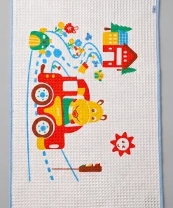 Bath Mat Bubble Sheet - Giraffe On Car (Blue Border) - BM1
