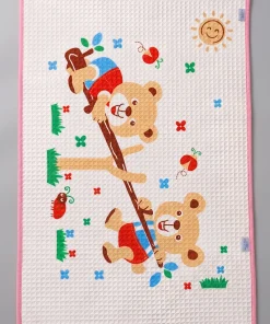 Bath Mat Bubble Sheet - two Bear (Pink Border) - BM1