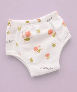 Alternative view of Organic Muslin Cotton Full Padded Underwear (Pack of 2) - Peach Floral + Blue Car - PU1