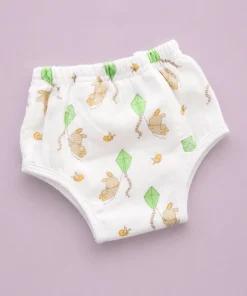 Alternative view of Organic Muslin Cotton Full Padded Underwear (Pack of 2) - Orange Teddy + Kite and Rabbit - PU1