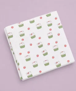 Organic Muslin Cotton Swaddle (Set of 2) 110x110cm - Koala + Cute Teddy on Green Cup - SW1 - Image 2