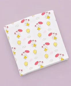 Organic Muslin Cotton Swaddle (Set of 2) 110x110cm - Roar Tiger + Yellow Girl and Balloon - SW1 - Image 2