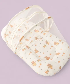 Crinkled Muslin Foldable Bedding Set - Brown Teddy Pumpkin - BS1 - Image 2