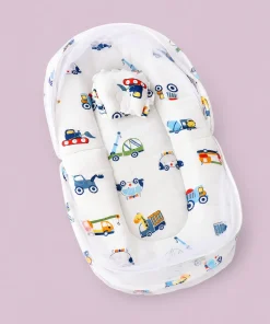 Crinkled Muslin Foldable Bedding Set - Vehicles - BS1