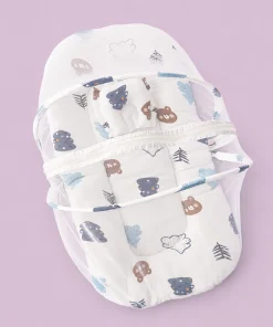 Crinkled Muslin Foldable Bedding Set - Teddy Head and Tree - BS1 - Image 3